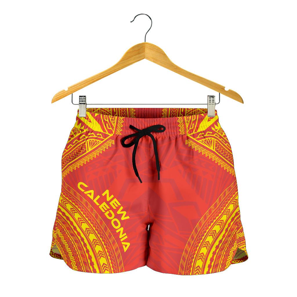 New Caledonia Women's Shorts - Polynesian Chief Flag Version Women White - Polynesian Pride