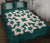 Hawaiian Quilt Bed Set Royal Pattern - Cyan - A1 Style - AH - Polynesian Pride