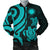 Northern Mariana Men's Bomber Jacket - Tentacle Turtle Turquoise Turquoise - Polynesian Pride