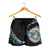 Maori New Zealand All Over Print Women's Shorts Hei Tiki Sport Style Women Black - Polynesian Pride