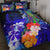 Guam Quilt Bed Set - Humpback Whale with Tropical Flowers (Blue) Blue - Polynesian Pride