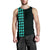 Hawaii Kakau Polynesian Turtle Map Men's Tank Top - Turquoise - Polynesian Pride