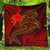 Papua New Guinea Premium Quilt - Red Shark Polynesian Tattoo Red - Polynesian Pride