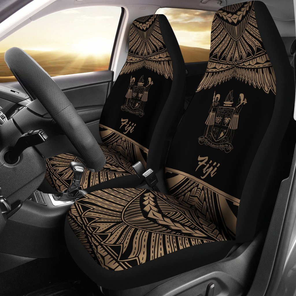 Fiji Polynesian Car Seat Covers - Pride Gold Version Universal Fit Gold - Polynesian Pride