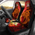 Fiji Custom Personalised Car Seat Covers - Tribal Tuna Fish Universal Fit Orange - Polynesian Pride