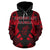 American Samoa All Over Hoodie Tattoo Red Version - Polynesian Pride