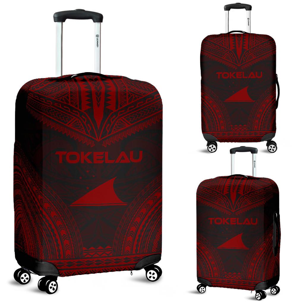 Tokelau Polynesian Chief Luggage Cover - Red Version Red - Polynesian Pride