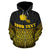 Tahiti Polynesian Custom Zip up Hoodie Gold Pride Map and Seal - Polynesian Pride