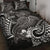 Fiji Quilt Bed Set - White Shark Polynesian Tattoo White - Polynesian Pride