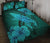 Hawaiian Whale Swim Hibiscus Polynesian Quilt Bedding Set - Turquoise - Polynesian Pride