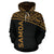 Samoa and American Samoa All Over Hoodie Gold Curve - Polynesian Pride