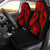 Samoa Polynesian Car Seat Covers Pride Seal And Hibiscus Red Universal Fit Red - Polynesian Pride