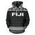 Fiji Tapa All Over Hoodie Black and White Version - Polynesian Pride