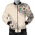 Guam Men's Bomber Jacket - The Beige Hibiscus - Polynesian Pride