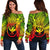 Polynesian Hawaii Women's Off Shoulder Sweater - Tribal Wave Tattoo Reggae Art - Polynesian Pride