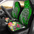 Polynesian Car Seat Covers - Turtle Plumeria Green Color Universal Fit Green - Polynesian Pride