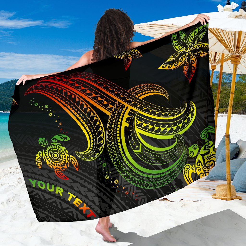 Polynesian Custom Personalised Sarongs - Reggae Turtle SARONG ONE SIZE Reggae - Polynesian Pride