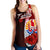 Tahiti Polynesian Women's Racerback Tank - Coat Of Arm With Hibiscus - Polynesian Pride