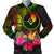 YAP Polynesian Men's Bomber Jacket- Hibiscus and Banana Leaves Reggae - Polynesian Pride