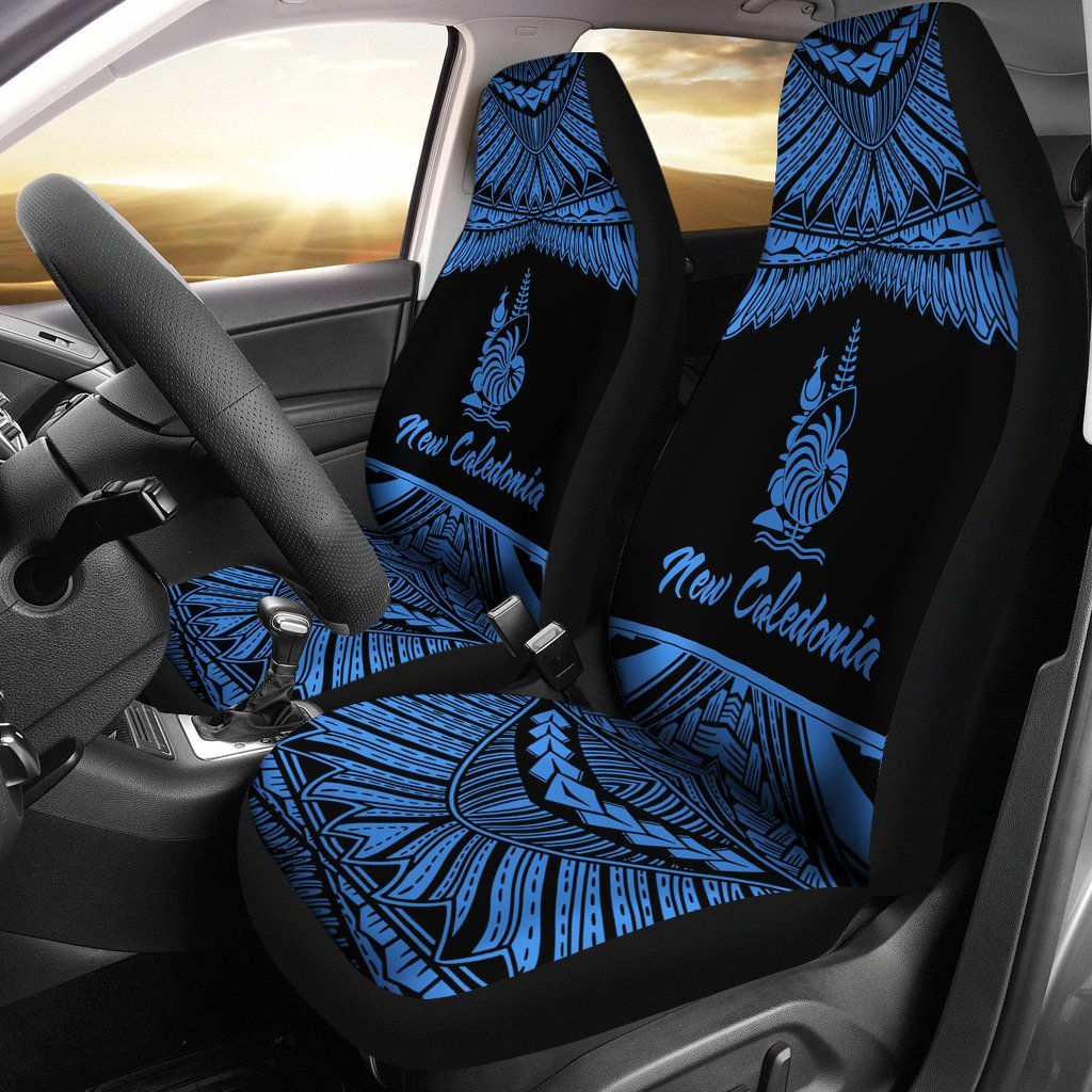 New Caledonia Polynesian Car Seat Covers - Pride Blue Version Universal Fit Blue - Polynesian Pride