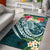 Fiji Polynesian Area Rug - Summer Plumeria (Turquoise) Turquoise - Polynesian Pride