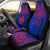 Wallis And Futuna Car Seat Cover - Wallis And Futuna Coat Of Arms Polynesian Chief Tattoo Blue Version Universal Fit Blue - Polynesian Pride