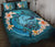 Solomon Islands Polynesian Quilt Bed Set - Blue Plumeria Animal Tattoo Blue - Polynesian Pride