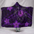 Hawaii Mix Polynesian Turtle Plumeria Hooded Blanket - AH - Nick Style - Purple Hooded Blanket Purple - Polynesian Pride