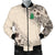 Norfolk Island Men's Bomber Jacket - The Beige Hibiscus - Polynesian Pride