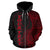 Chuuk Polynesian Custom Zip up Hoodie Coconut Red - Polynesian Pride