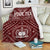 Samoa Personalised Premium Blanket - Samoa Seal In Polynesian Tattoo Style (Red) White - Polynesian Pride