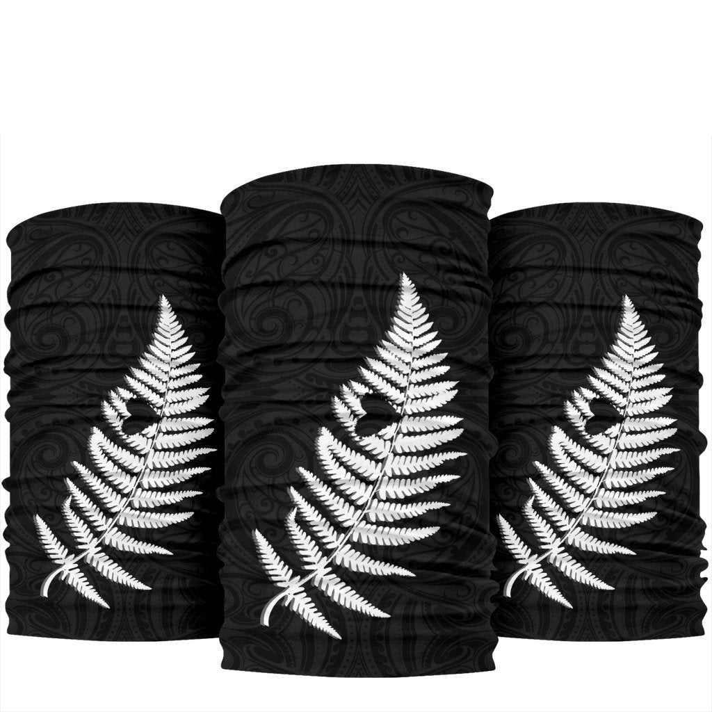 New Zealand Silver Fern Bandana, Maori Bandana One Size White - Polynesian Pride