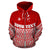 Chuuk Polynesian Custom Zip up Hoodie Red Pride Map and Seal - Polynesian Pride