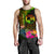 Tonga Polynesian Personalised Men's Tank Top - Hibiscus and Banana Leaves - Polynesian Pride