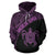 American Samoa Hoodie American Samoa Seal In Turtle Polynesian Tattoo Purple - Polynesian Pride