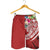 Polynesian Hawaii Kanaka Maoli Men's Shorts - Summer Plumeria (Red) - Polynesian Pride