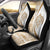 Hawaii Turtle Map Polynesian Car Seat Covers - White And Gold - Circle Style - Polynesian Pride