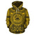 American Samoa ll Over Hoodie merican Samoa Coat of rms Polynesian Gold Black Unisex Gold - Polynesian Pride