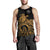 American Samoa Polynesian Tank Top (Men) - Polynesian Turtle (Golden) - Polynesian Pride