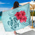 Hawaii Polynesian Turtle Hibiscus Blue Sarong - Bless Style Sarong One Size Blue - Polynesian Pride