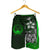 Pohnpei Micronesian Men's Shorts Green - Turtle With Hook - Polynesian Pride