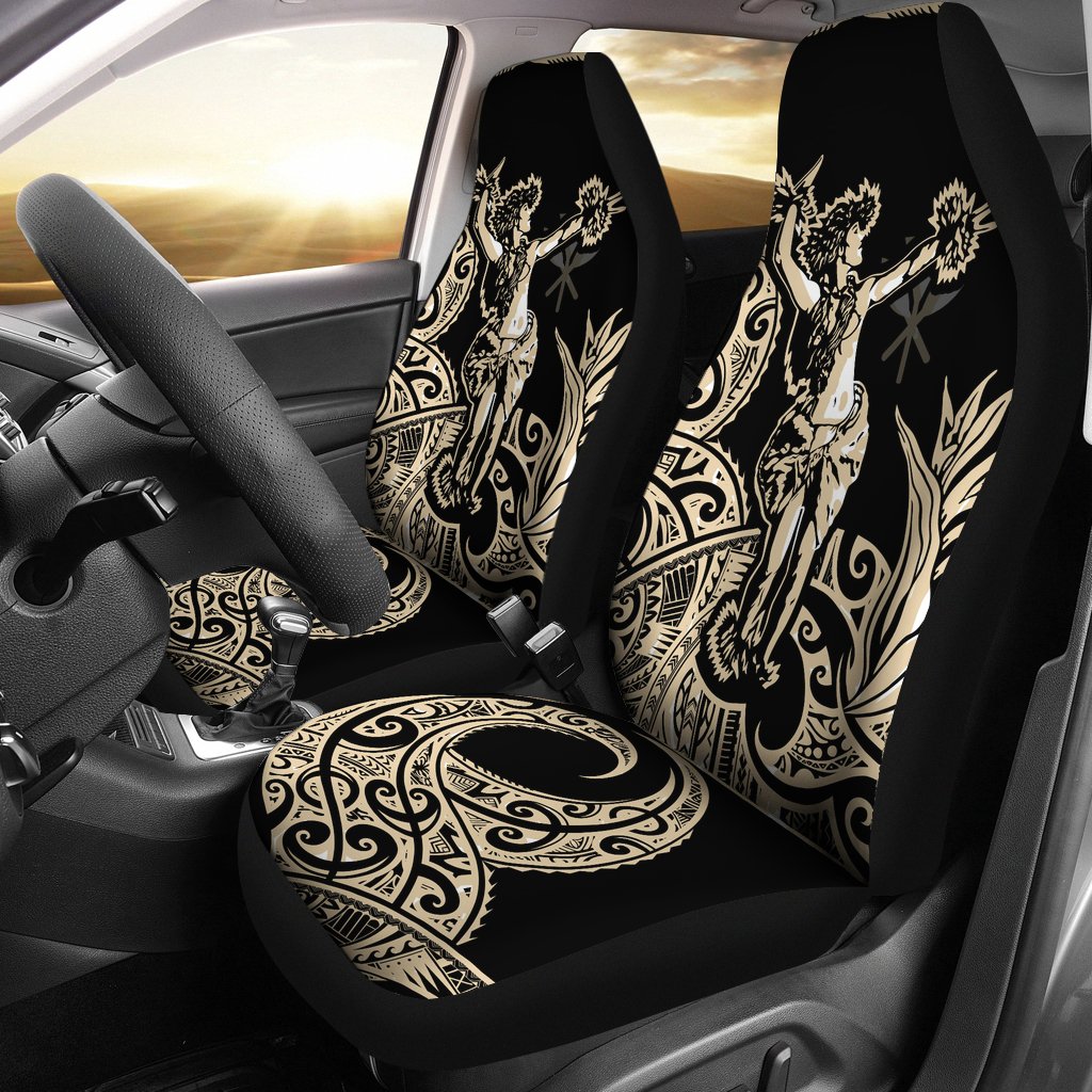 Polynesian Hawaii Car Seat Covers - Hula Girl White Universal Fit White - Polynesian Pride