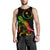 Chuuk Polynesian Men Tank Top - Turtle With Blooming Hibiscus Reggae - Polynesian Pride