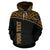 Tahiti Polynesian ll Over Custom Hoodie Gold Curve - Polynesian Pride