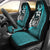 Pohnpei Micronesian Car Seat Covers Turquoise - Turtle With Hook Universal Fit Turquoise - Polynesian Pride