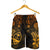 Guam Polynesian Men Shorts - Gold Turtle Homeland - Polynesian Pride