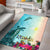 Polynesian Hawaii Rugs - View sea Hawaii with Turtle and Whale Blue - Polynesian Pride