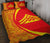 Hawaii Quilt Bed Set Mauna Kea Polynesian - Circle Style Red And Yellow - Polynesian Pride