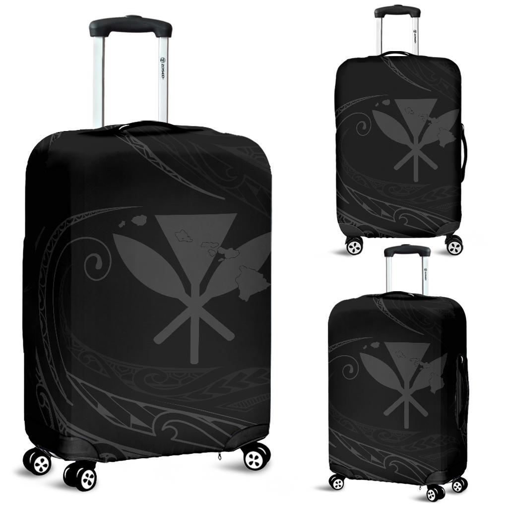 Kanaka Luggage Covers - Gray - Frida Style Black - Polynesian Pride