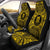 Tuvalu Car Seat Cover - Tuvalu Coat Of Arms Polynesian Gold Black Universal Fit Gold - Polynesian Pride